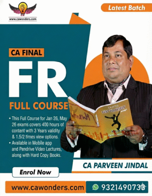CA Parveen Jindal FR Lectures for CA Final