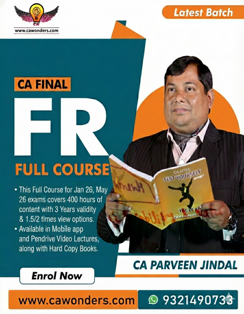 CA Parveen Jindal FR Lectures for CA Final