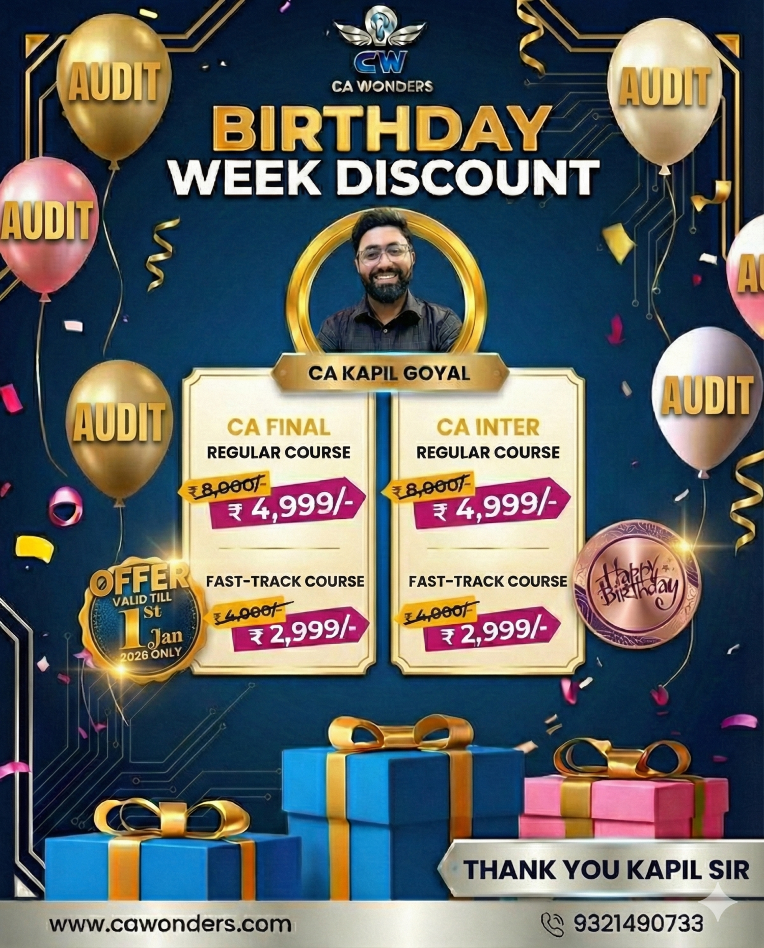 ca final & inter auditing full course & fast track offer by ca kapil goyal may/sep 26