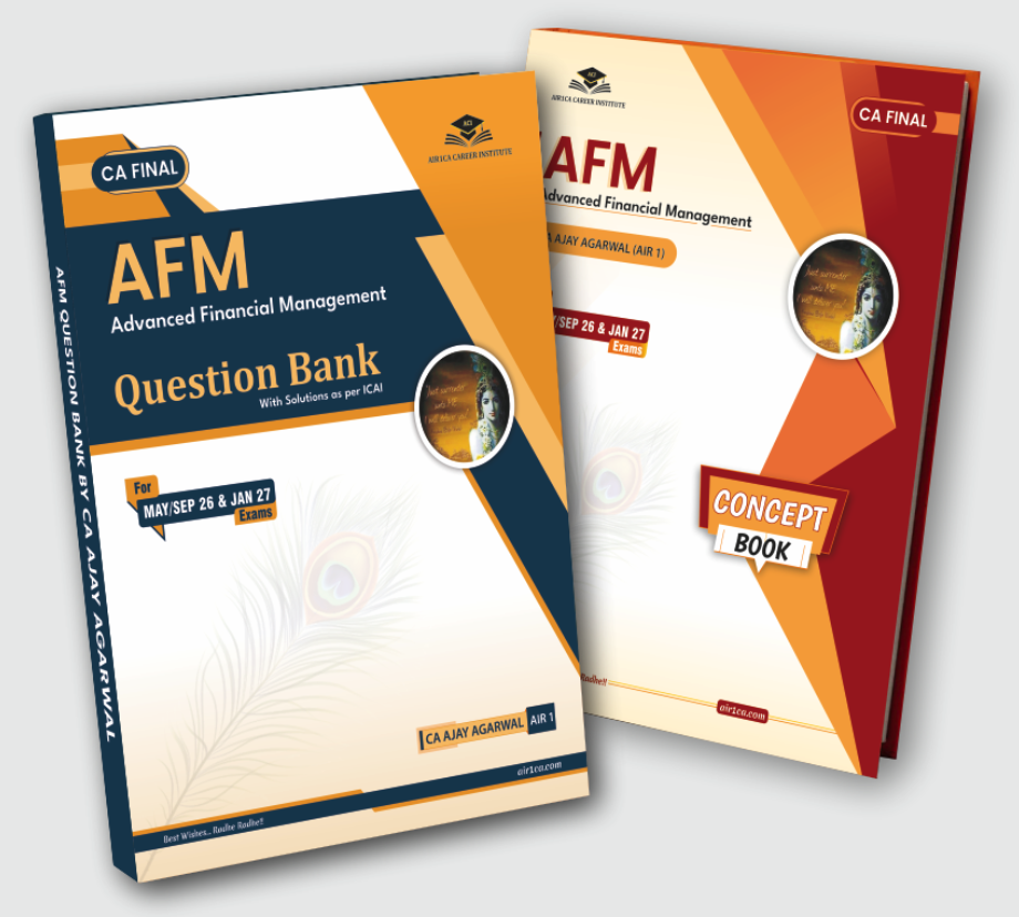 CA AJAR AGARWAL AIR1CA AFM - Books Combo (CB+QB)