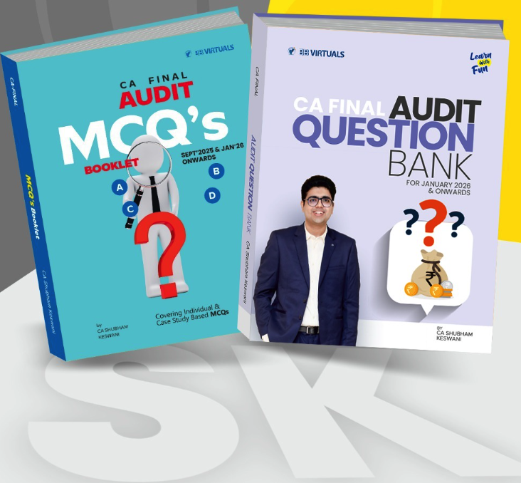 CA Final Audit Question Bank With MCQ (New Scheme) By CA Shubham Keswani Applicable For Jan & May 26 Exams.