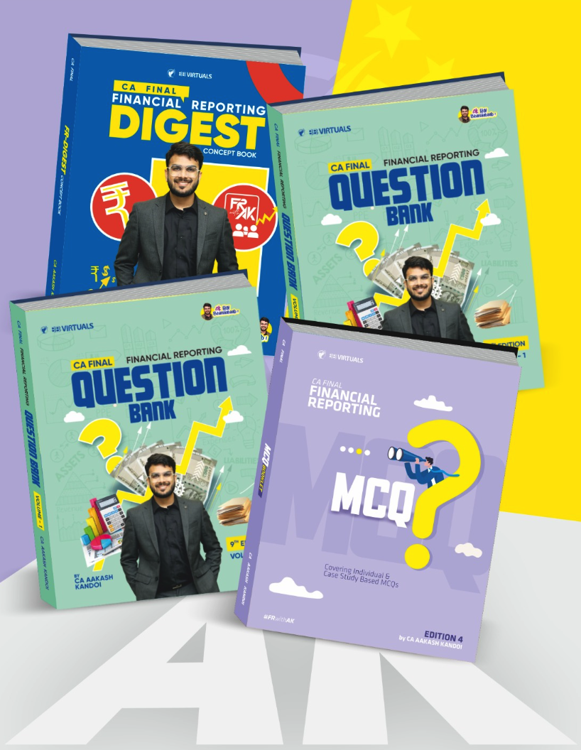 CA Final Financial Reporting Digest Concept Book & Question Bank with MCQs (Set of 4 Volumes) New Scheme By CA Aakash Kandoi Applicable for May & Sep 2026
