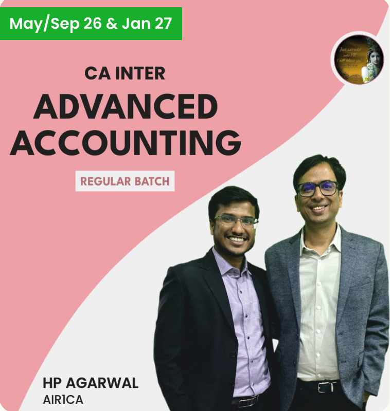 CA Inter Advanced Accounts Classes by air1ca HP Agarwal