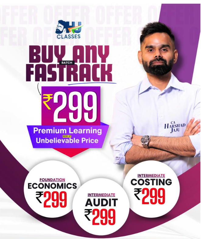 CA Harshad Jaju (Audit & Costing) Classes for CA Inter May/Sep 26 - Exam Oriented Fast Track Lectures (Combo)