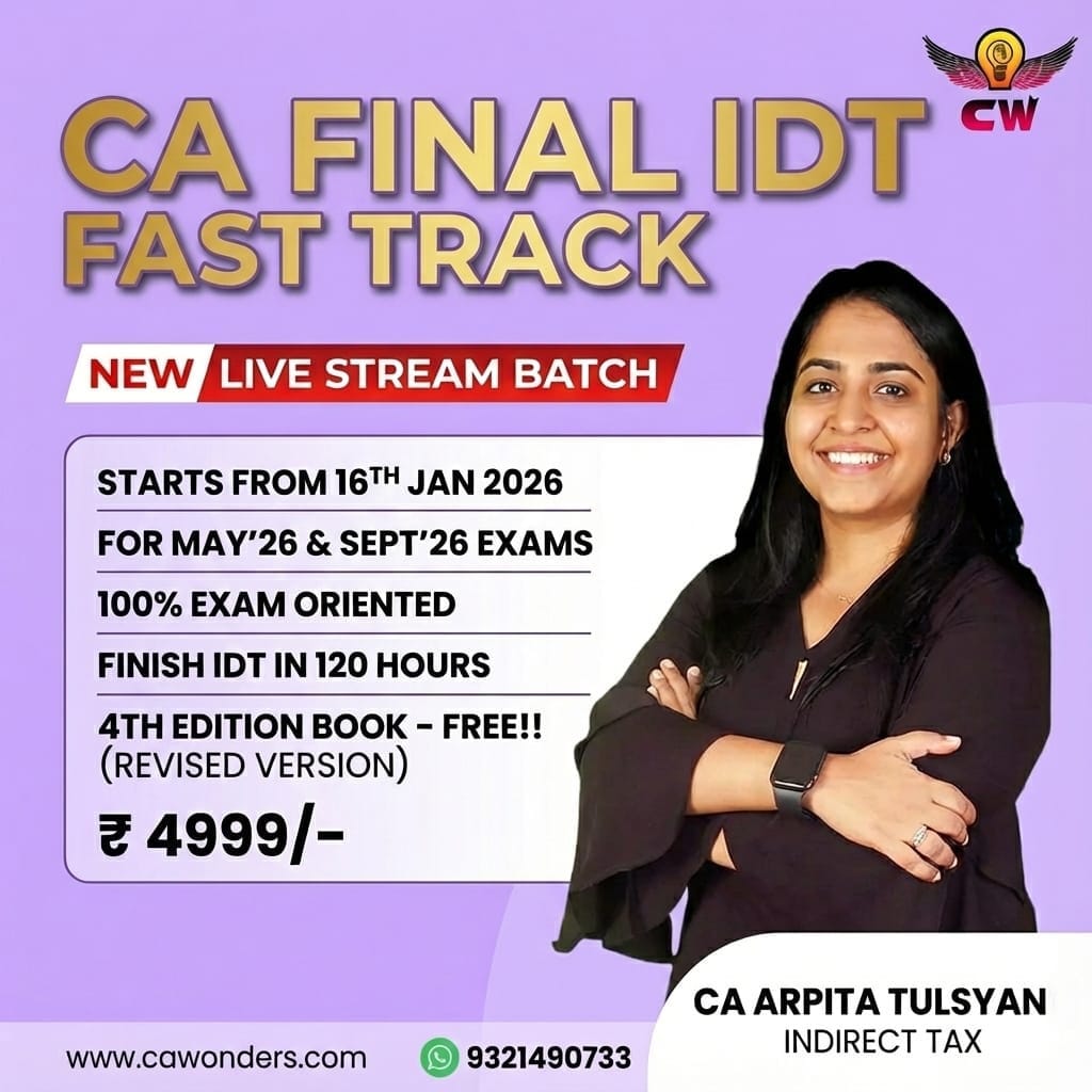 CA Arpita Tulsyan IDT Fast Track for CA Final