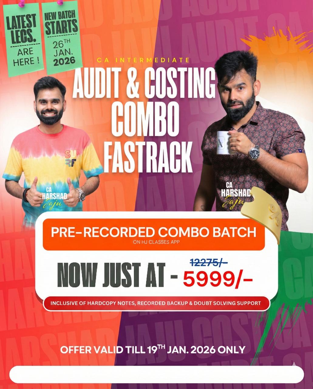 CA Harshad Jaju Costing and Audit Fast Track Combo
