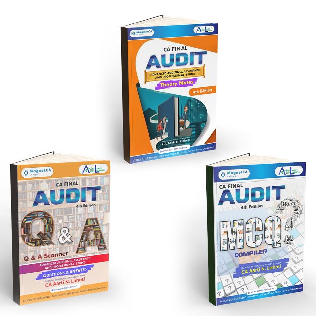 CA Final Audit Theory Notes + Q & A Scanner + MCQ Compiler (4th Edition) by CA Aarti Lahoti
