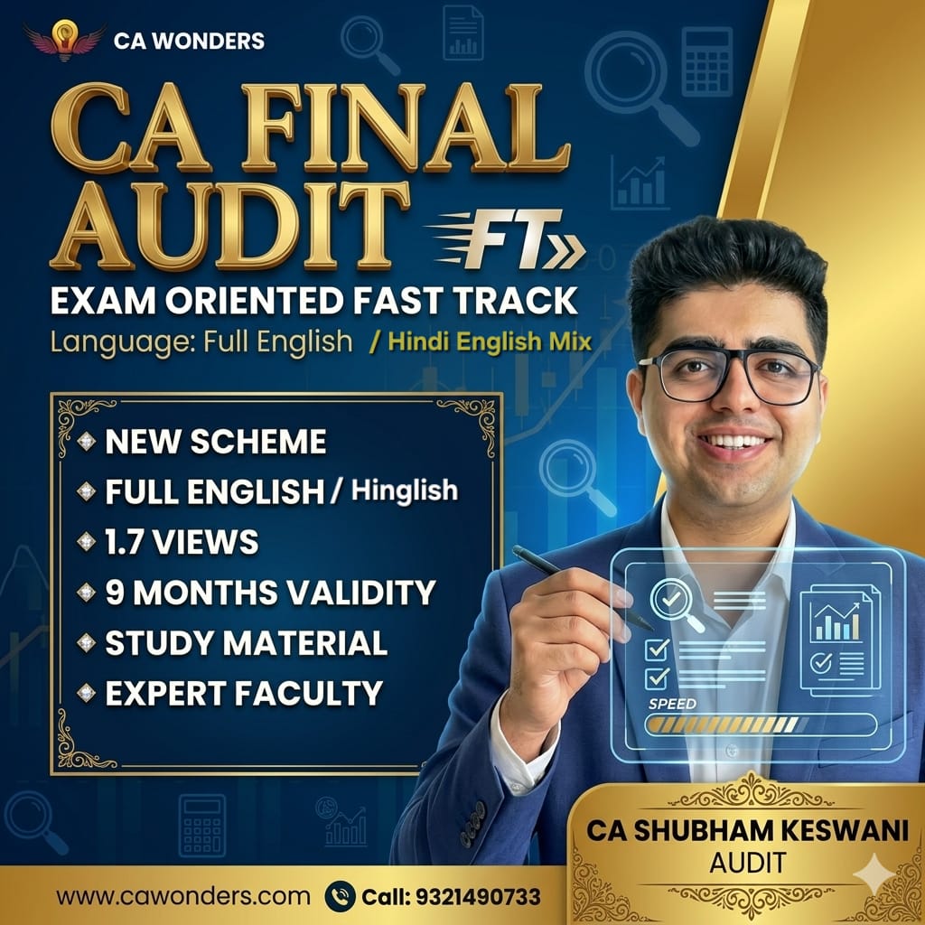 CA Shubham Keswani Exam Oriented Fast Track Classes